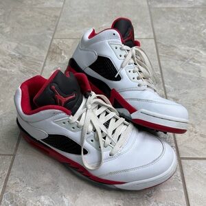 Air Jordan Retro 5 Low Fire Red Custom Men's Golf Shoes